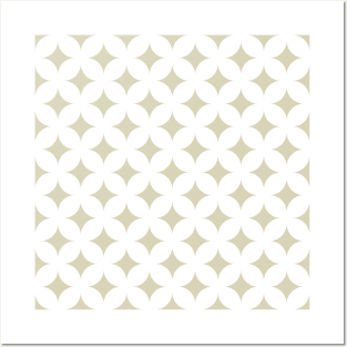 Light Brown Ornament Pattern Posters and Art